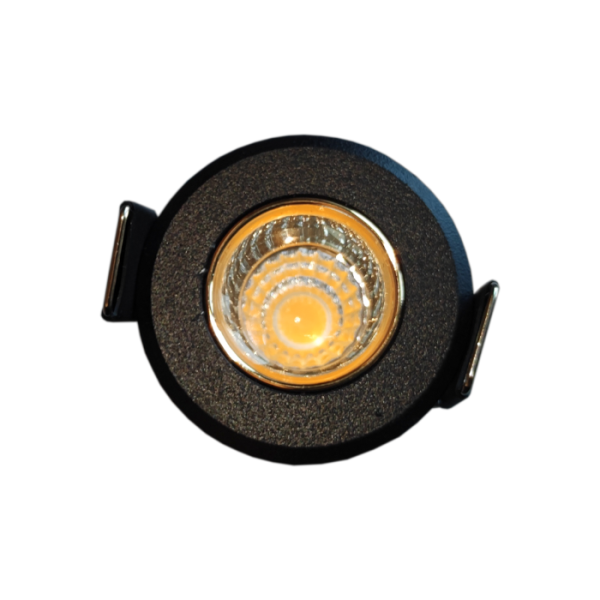 Spot niche noir interieur doré LED 3W