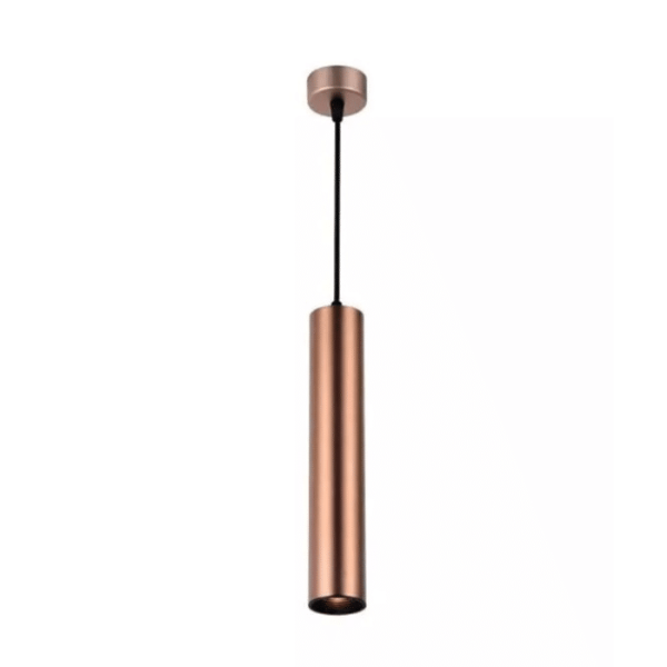Suspension carrée bronze GU10 φ5.6 H=30.0 cm