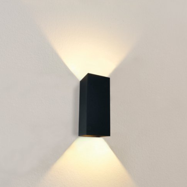 Applique Rectangulaire 2xGU10 NOIR IP20