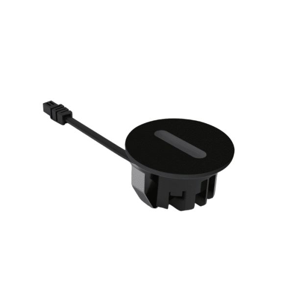 Balisage LED rond 3w noir 3000k IP65 42mm