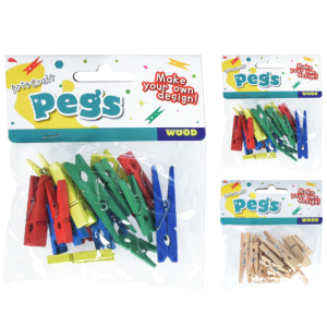 Set De Pinces Artisanales  En Bois