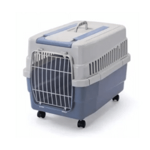 Cage de transport pour chat avec poignée et roulettes 60 x 40 x 45 cm
