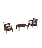 Set jardin plastique marron Santana 2 places – Mr Bricolage Maroc