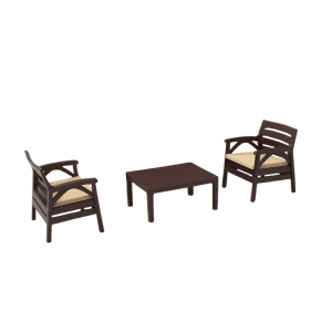 Set jardin plastique marron Santana 2 places – Mr Bricolage Maroc