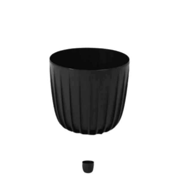 Pot De Fleur Cover Low Mira 240 Mm Noir