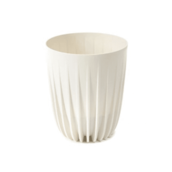 Pot De Fleur Mira Wood 390 Mm Blanc