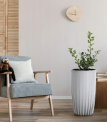 Pot de fleur mira tall 300 mm blanc – Image 2