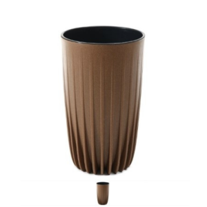 Pot De Fleur Mira Tall Wood 30 Cm Bois Naturel