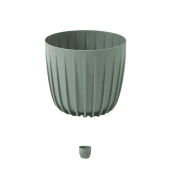 Pot De Fleur Cover Low Mira 20 Cm Vert Gris