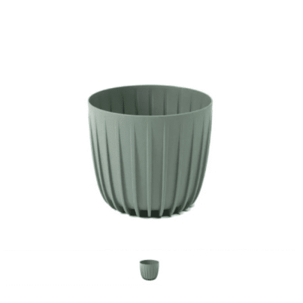 Pot De Fleur Cover Low Mira 240 Mm Vert Gris