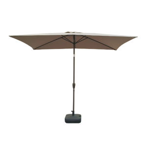 Parasol De Jardin 3X2 M Taupe En Aluminium Marron