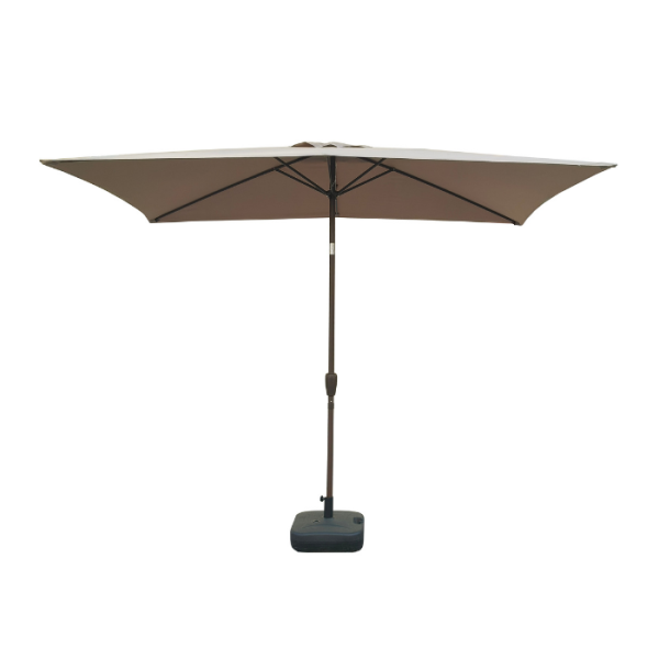 Parasol De Jardin 3X2 M Taupe En Aluminium Marron