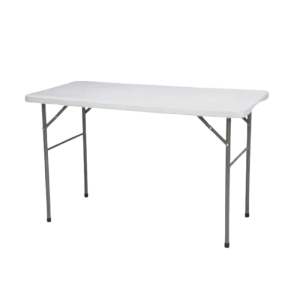 Table Pliante Rectangulaire 121X61X74Cm Blanc Cassé