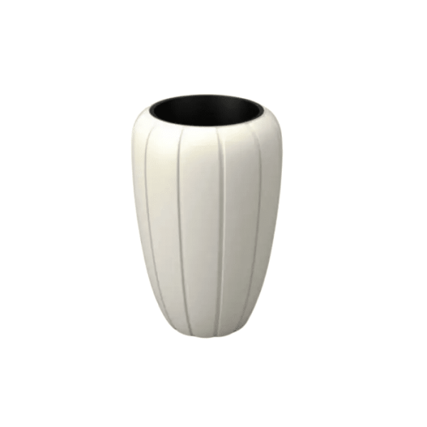 Pot De Fleurs Gaja Haut Blanc