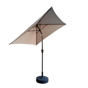 Parasol De Jardin 2X2M Taupe En Aluminium Marron