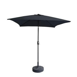 Parasol De Jardin 2X2 M Gris En Aluminium Noir