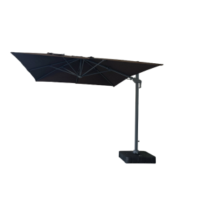 Parasol Déporté Roma 2X3 M Gris En Aluminium Noir