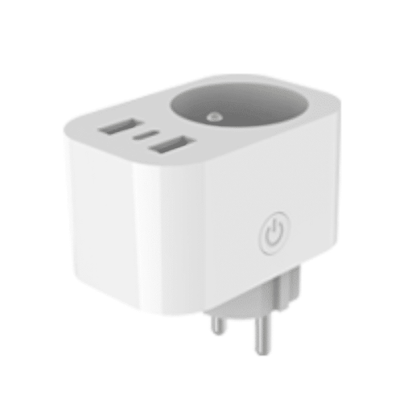 Prise Connectee Wifi 16A  Avec 2 Cles Usb Type A + Type C