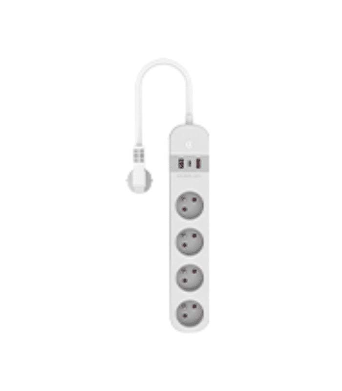 965156 Rallonge Multiprises 4 postes 1,5m + 2 Ports USB type A et un 1 Port Type C – Image 1