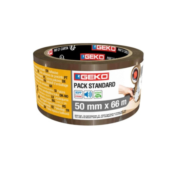 Ruban adhésif d’emballage havane 50 mm x 66 m  standard pack