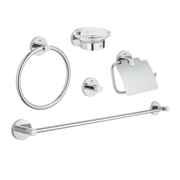 Set D’Accessoires De Salle De Bain 5 En 1 Chromé Essentials Grohe