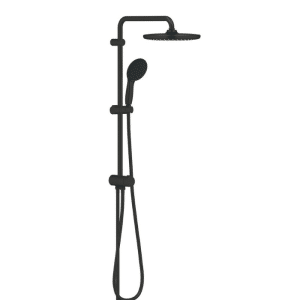 Colonne De Douche Avec Inverseur Pour Montage Mural Noir Mat Système Tempesta 250 Grohe
