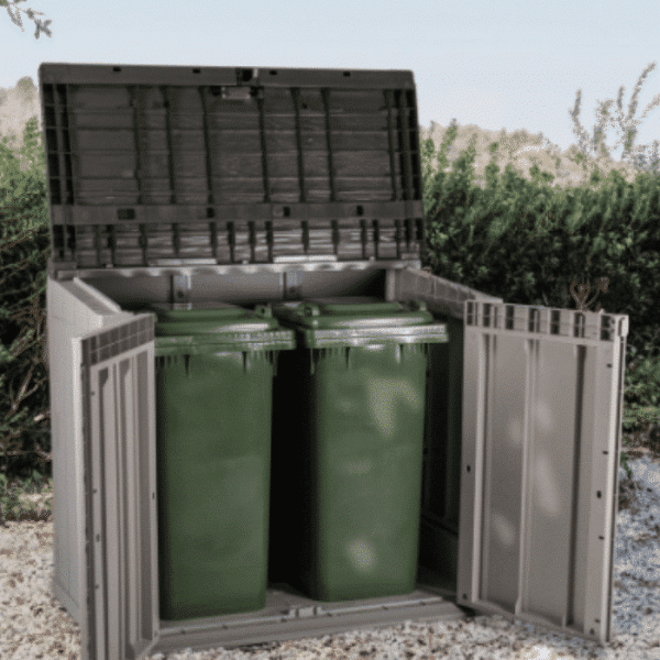 Coffre rangement de jardin résine 842 L gris