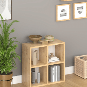 Rangement 4 Compartiments Latte 66,4X66,4X31 Cm