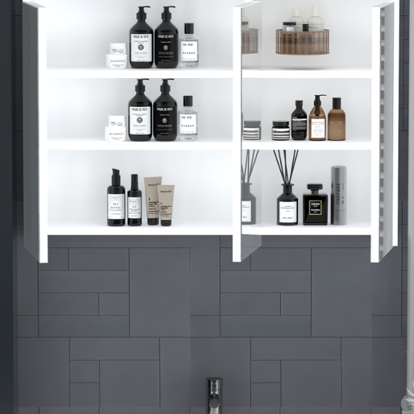 Meuble avec miroir pour salle de bain 100x68x22,5cm