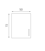 Meuble de cuisine avec porte gauche 70 x 50 x 30 cm – Image 2