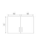 Meuble de cuisine 2 portes 70 x 100 x 30 cm – Image 5