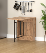 Table modulable noyer naturel 134x60x18 cm
