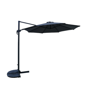 Parasol déporté suspendu 3m Gris en alumunium