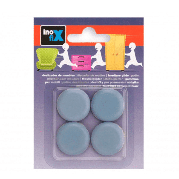 Patins Glisseur Adhesif Pour Meubles 5,5X25Mm Gris 4 Pièces
