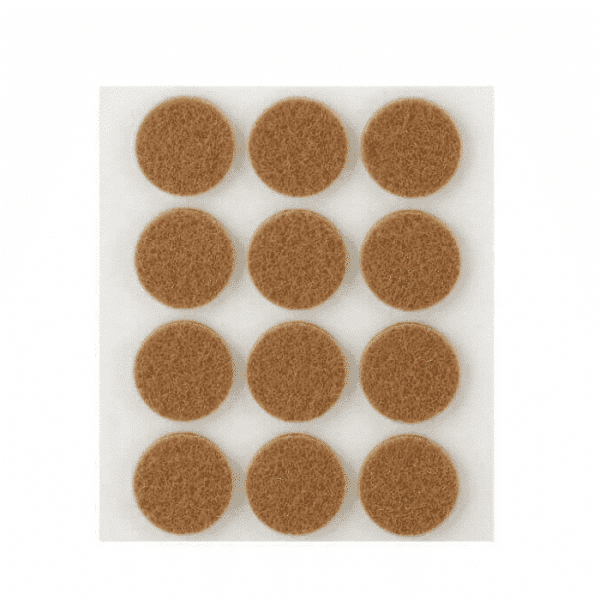 Lot 8 Feutres Synthetiques Adhesifs 22 Mm Marron