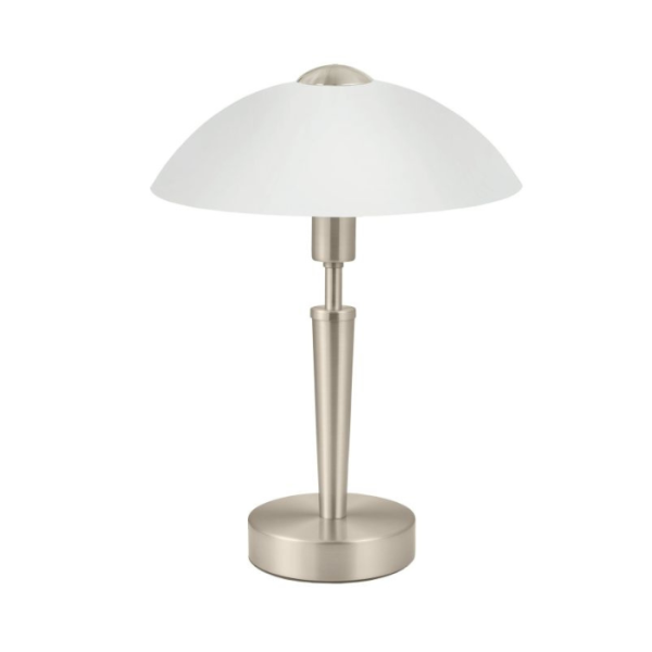 Lampe de table acier nickel mat E14 60W 260mm