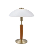 Lampe de table bois marron E14 60W 260mm