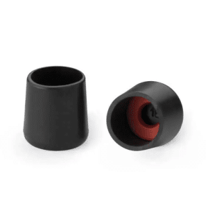 Embout Rond Extérieur 20 Mm Avec Rondelle Noir