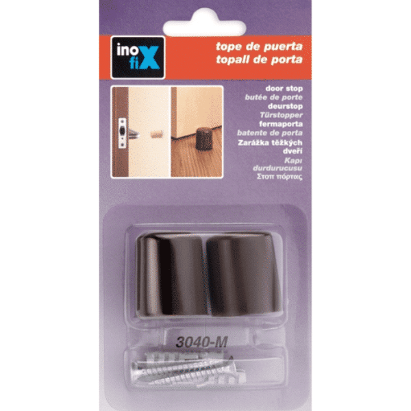 Butée De Porte Avec Vis Marron X2