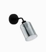 Applique e27 40w acier verre 115x290mm forestburg
