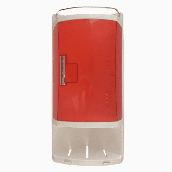 Coin salle de bain en plastique rouge