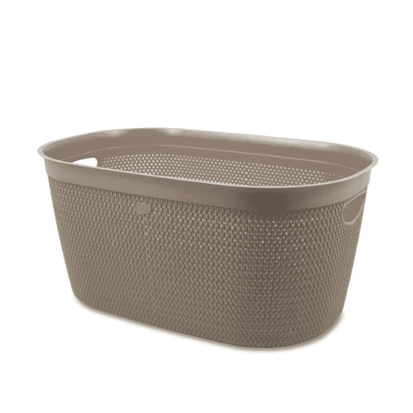 Panier intreccio taupe 39x59x27cm