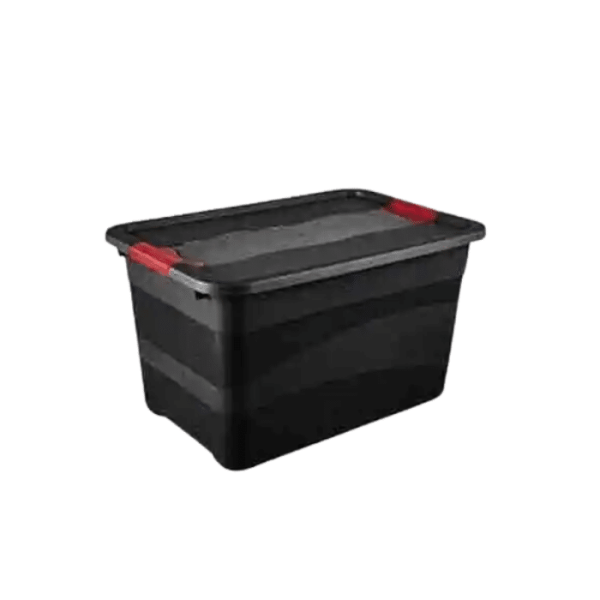 Boîte De Rangement Avec Couvercle Noir 39,5X59,5X34Cm 52 L