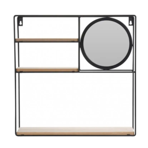 Etagère murale décorative avec miroir