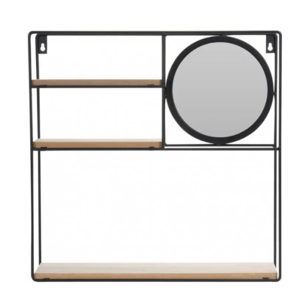 Etagère murale décorative avec miroir