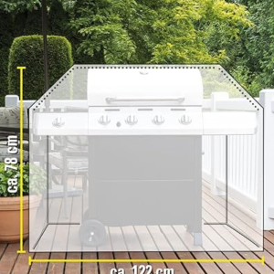 Housse Pour Barbecue Noir 122X71X76 Cm