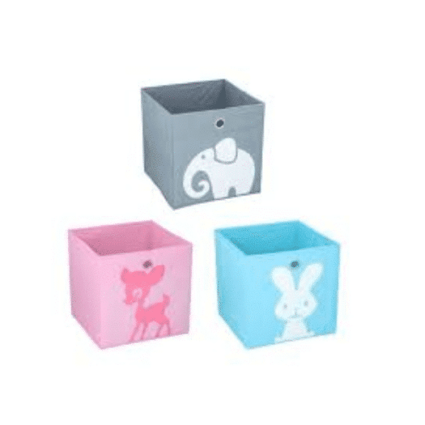 Box De Rangement En Tissu 28 X 28 X 28 Cm 3 Assortis