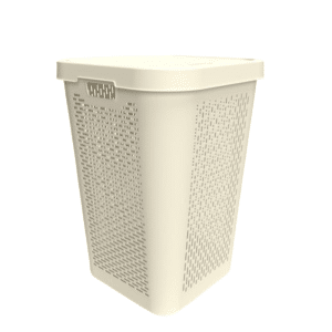 Panier à linge beige 66L
