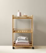 Desserte 3 niveaux en bambou 44,5 x 38 x 75 cm – Image 5