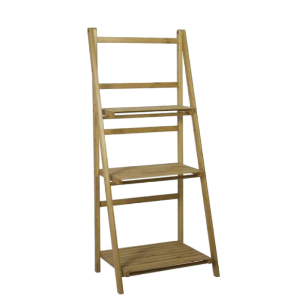Étagère 3 Niveaux En Bambou 48 X 32 X 110 Cm